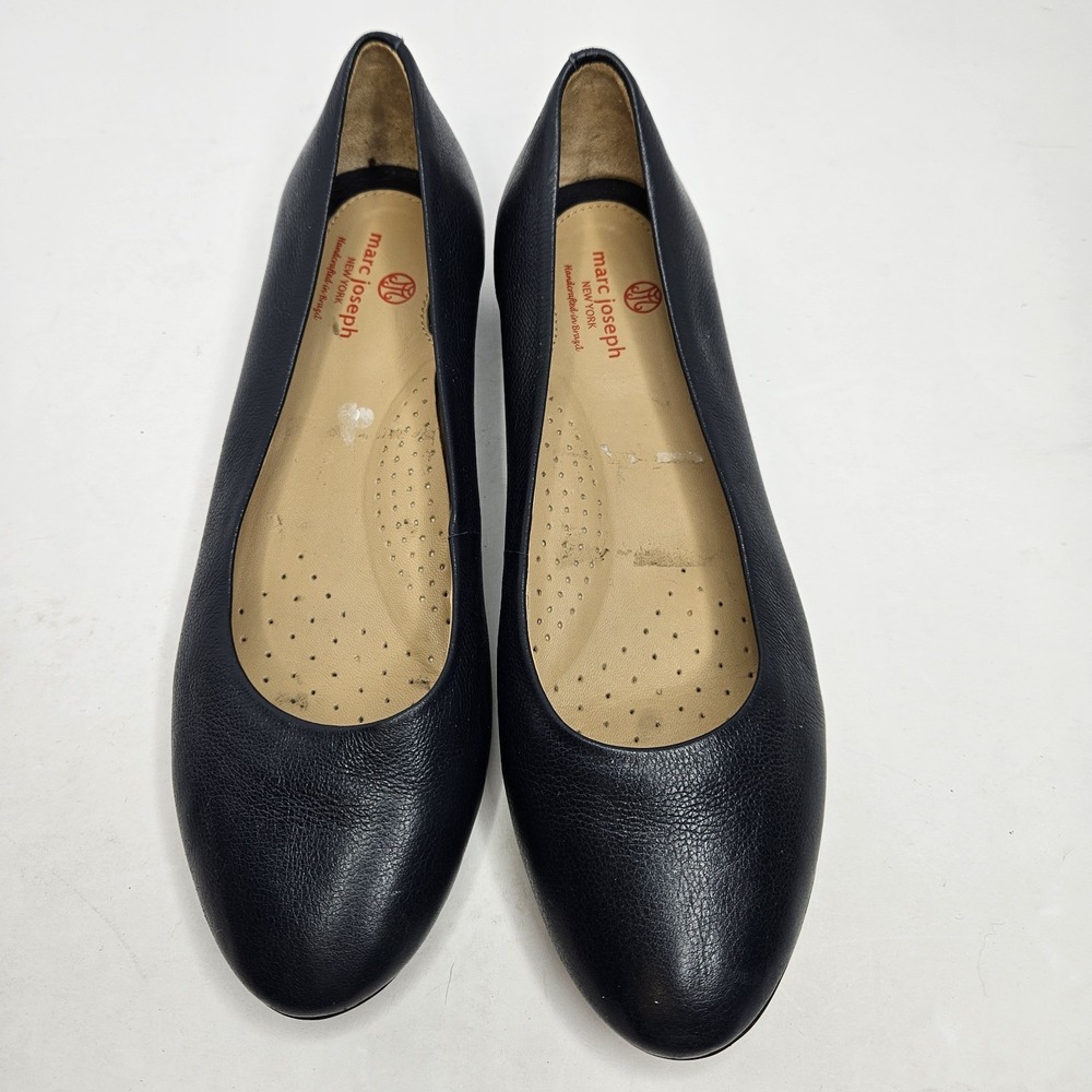 Marc Joseph New York Newkirk Flats Leather Upper Size 8 Navy Blue - Picture 2 of 11